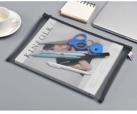 透明網(wǎng)紗文具收納袋 簡(jiǎn)約實(shí)用，辦公學(xué)習(xí)好幫手